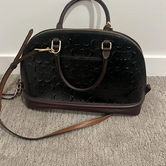 Black and wine coach bag - Picture 2 of 4